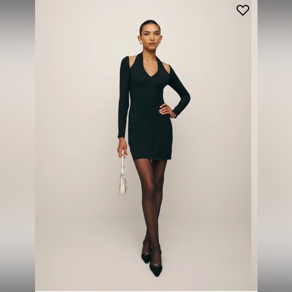 NWT Reformation Black Midi dress - Picture 7 of 8